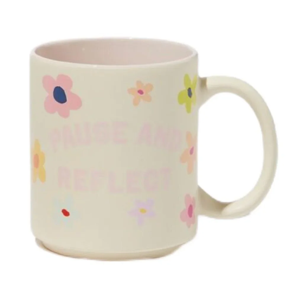 Pup & parent daisy ceramic mug bowl matching set